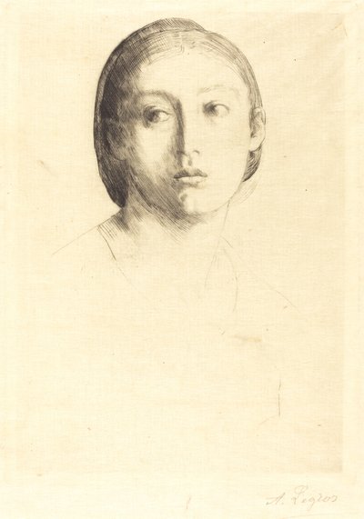 Testa di una giovane ragazza da Alphonse Legros