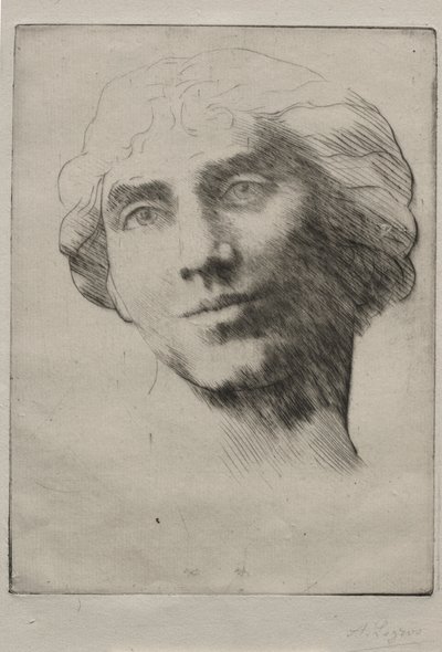 Testa di una giovane donna da Alphonse Legros