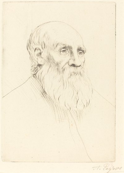 Testa di un vecchio Etude de tete da Alphonse Legros