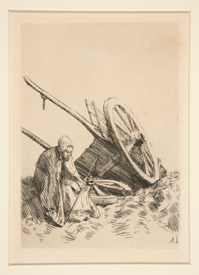 La Charette Brisee (Il carro rotto) da Alphonse Legros