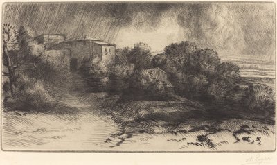 La Ferme de Brieux (Effetto di tempesta) da Alphonse Legros