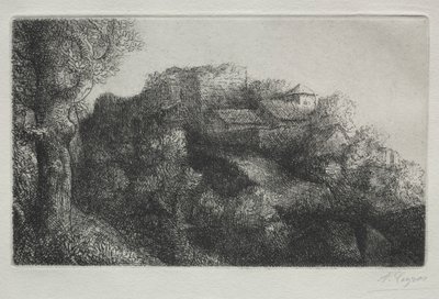 Paesaggio (con edifici) da Alphonse Legros