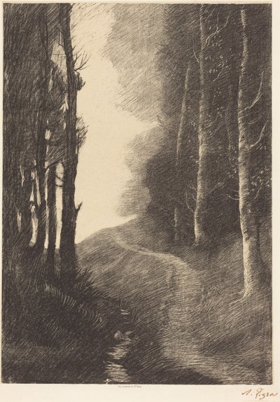 Paesaggio con betulle da Alphonse Legros