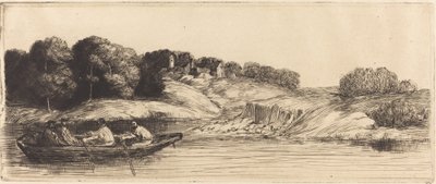 Paesaggio con barca, 1ª tavola da Alphonse Legros