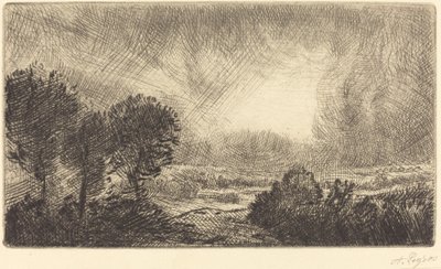 Paesaggio con tempesta da Alphonse Legros