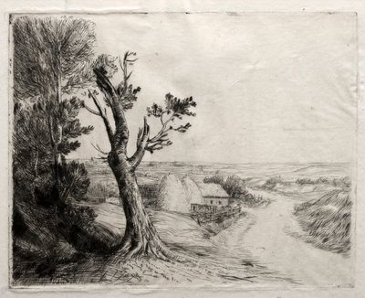 Paesaggio con Covoni di Paglia da Alphonse Legros