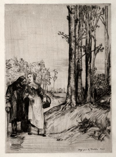 Le Promenade du convalescent, c. 1861 da Alphonse Legros