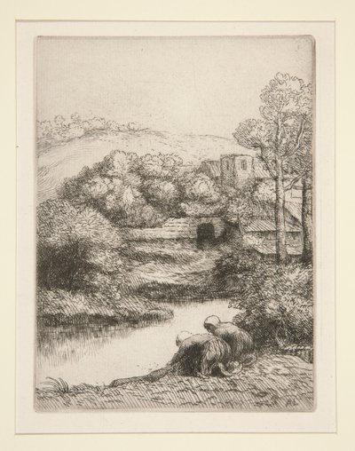 Le lavoir, o Les laveuses (Lavatoio, o Lavandaie) da Alphonse Legros
