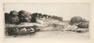 Le paysage au bateau da Alphonse Legros