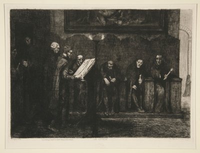 Les chantres espagnols, o Le lutrin (I Cantori Spagnoli, o Il Leggio) da Alphonse Legros
