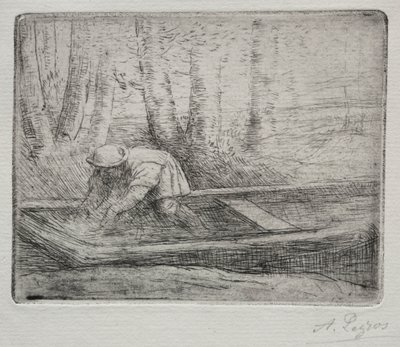 Uomo in una Barca da Alphonse Legros