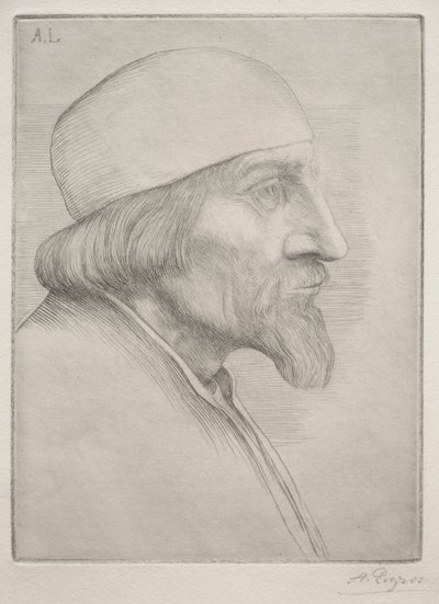 Uomo con berretto da Alphonse Legros