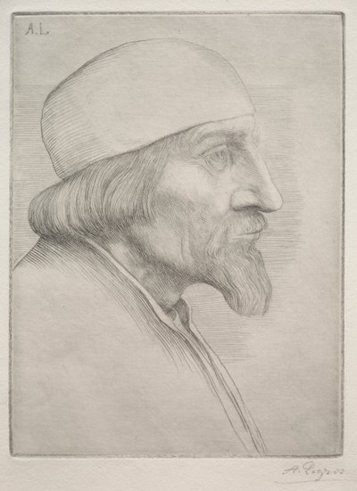 Uomo con zucchetto da Alphonse Legros
