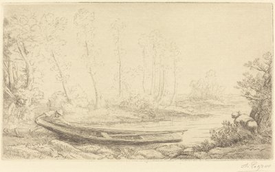 Uomo con un punt, Figura a destra Pecheurs des truites da Alphonse Legros