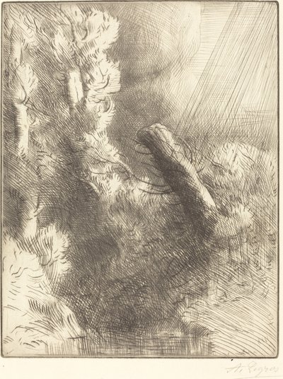 Ricordi di Fontainebleau sotto la pioggia da Alphonse Legros