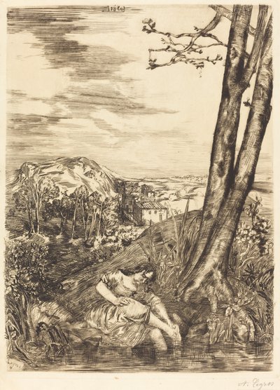 Contadina che si lava i piedi da Alphonse Legros