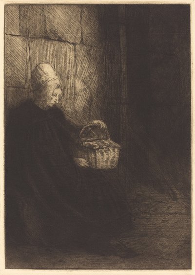 Contadina di Boulogne detta La donna con il paniere da Alphonse Legros