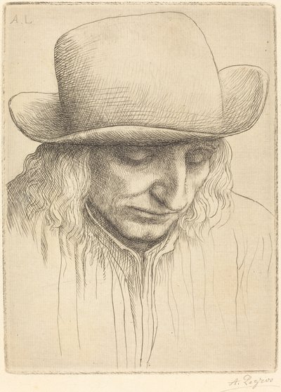 Contadino con Cappello Rotondo da Alphonse Legros