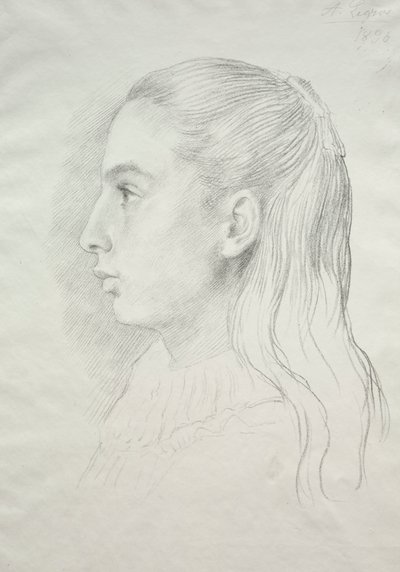 Ritratto di Mlle. Nora E. Legros, 1896 da Alphonse Legros