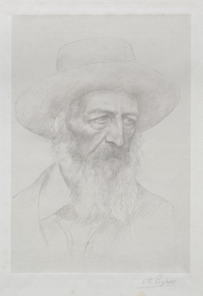 Ritratto di Alfred Lord Tennyson da Alphonse Legros
