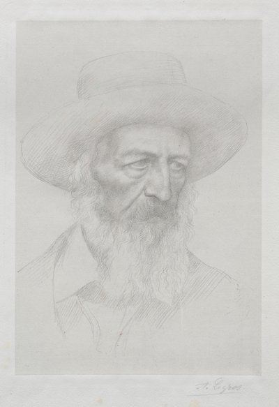 Ritratto di Alfred Lord Tennyson da Alphonse Legros