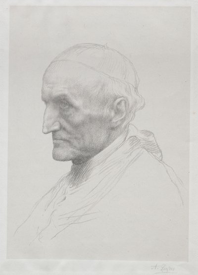 Ritratto del Cardinale Manning (2ª Tavola) da Alphonse Legros