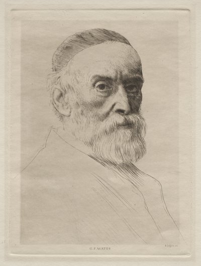 Ritratto di George Frederic Watts da Alphonse Legros