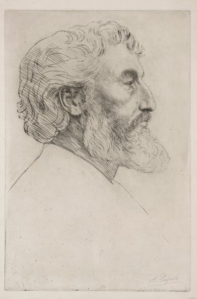 Ritratto di Sir Frederick Leighton Prima lastra da Alphonse Legros