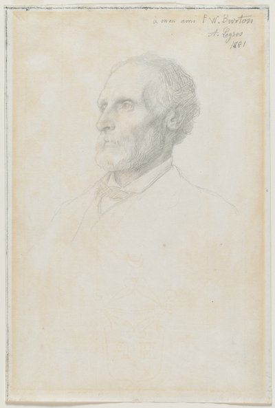 Ritratto di Sir Frederick W. Burton, Direttore della National Gallery, Londra, 1881 da Alphonse Legros