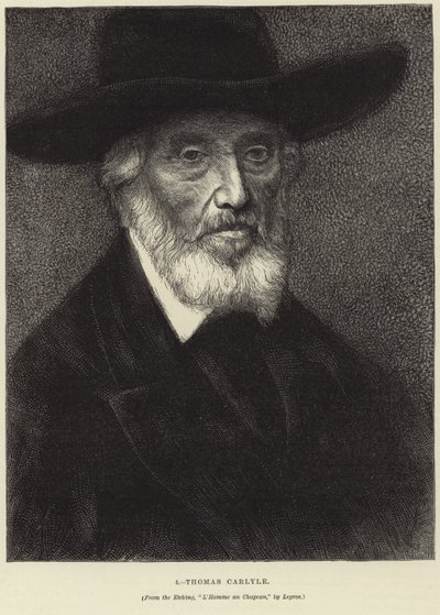 Ritratto di Thomas Carlyle da Alphonse Legros