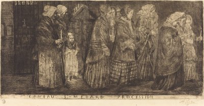 Processione nel sepolcro di San Medardo (Procession dans les caveaux de St. Medard) da Alphonse Legros