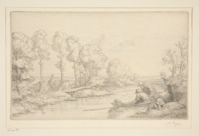 Riposo al bordo del fiume da Alphonse Legros