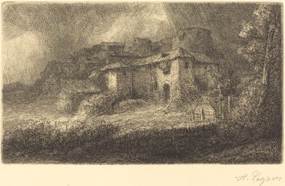 Rovine di un castello (Les ruines du chateau) da Alphonse Legros