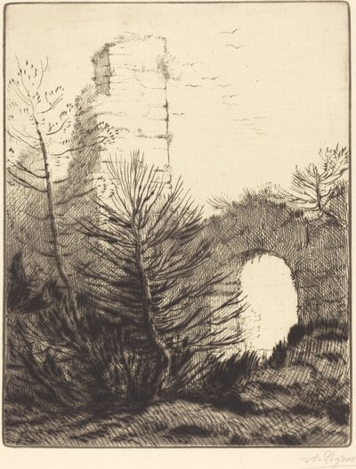 Rovine di un monastero da Alphonse Legros