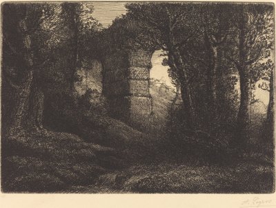 Rovine di un antico acquedotto da Alphonse Legros