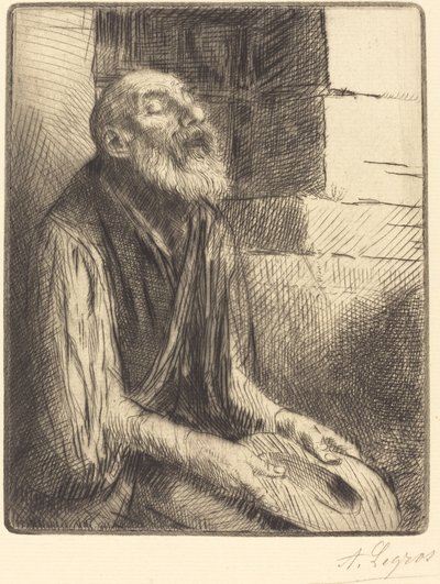 Mendicante seduto da Alphonse Legros