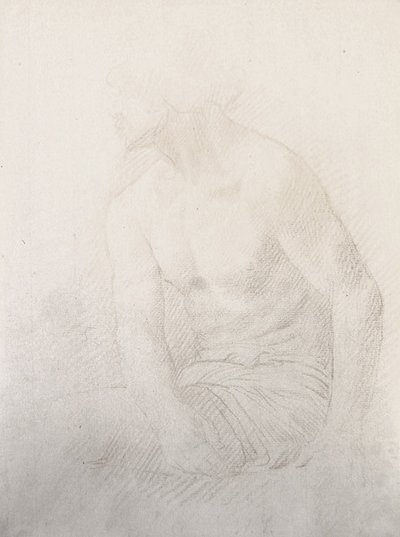 Nudo maschile seduto da Alphonse Legros