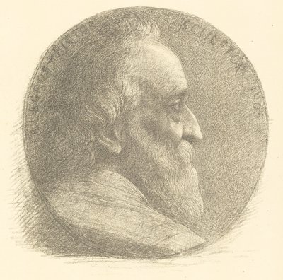 Autoritratto, Medaglione, No.1 (9ª tavola) da Alphonse Legros
