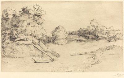 Siesta di un mietitore da Alphonse Legros