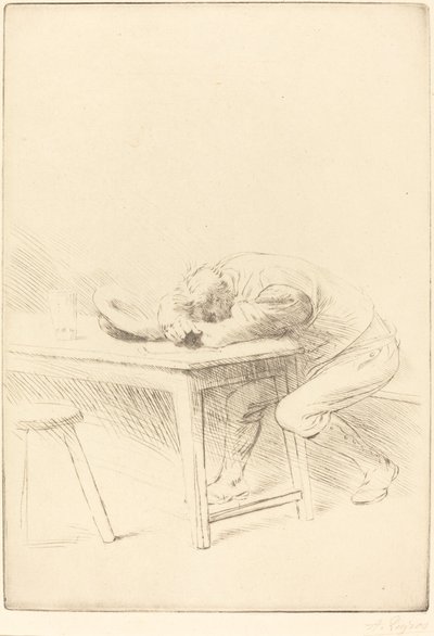 Siesta di un lavoratore da Alphonse Legros