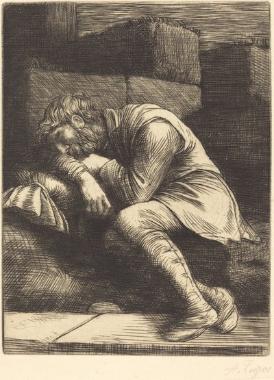 Mendicante addormentato Mendiant endormi da Alphonse Legros