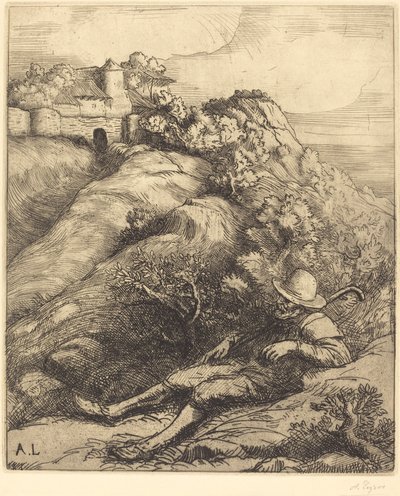 Il pastore dormiente da Alphonse Legros