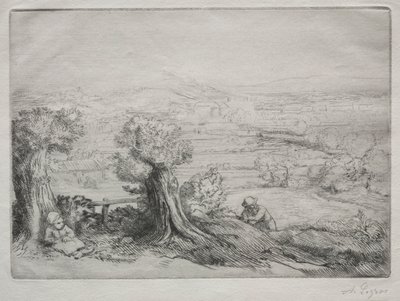 Souvenir di una valle in Borgogna da Alphonse Legros