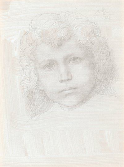Studio di Cupido Testa di una ragazza da Alphonse Legros