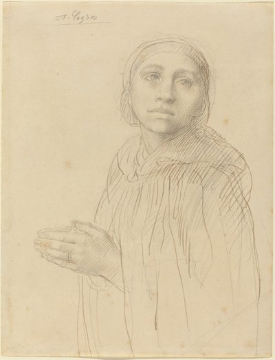 Studio di donna che prega da Alphonse Legros