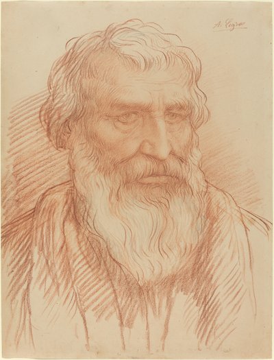 Studio di una testa da Alphonse Legros