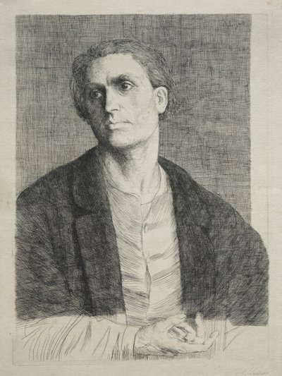 Studio della testa di un uomo da Alphonse Legros