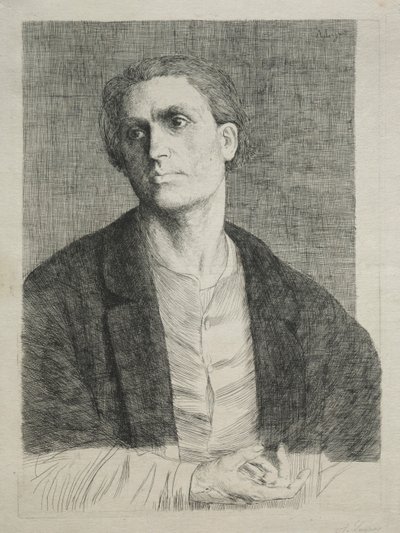 Studio della testa di un uomo da Alphonse Legros