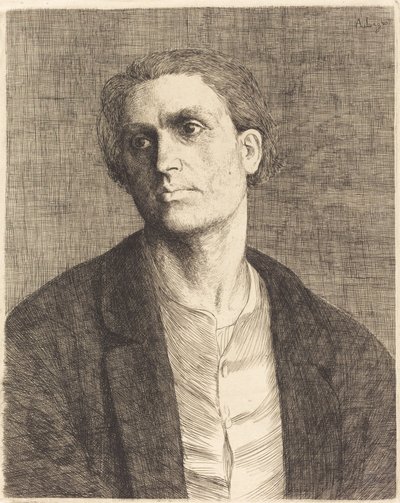 Studio della testa di un uomo da Alphonse Legros