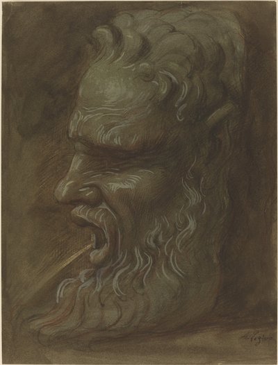 Studio di una maschera da Alphonse Legros